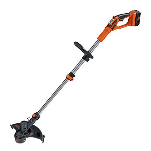 BLACK+DECKER 36 V Lithium-Ion Strimmer with 2.0 Ah Battery There is so much to love in this one; super fast 8500rpm cutting speed, instant conversion from strimming long growth to edging lawns, lightweight and ergonomic design, two power modes, and the strimmer comes with a battery and charger so your ready to go out the box. Overall its much more affordable than the alternatives on our list and is perfect for domestic use on smaller and larger garden and with over 1000 reviews on Amazon it only confirms our own conclusion.