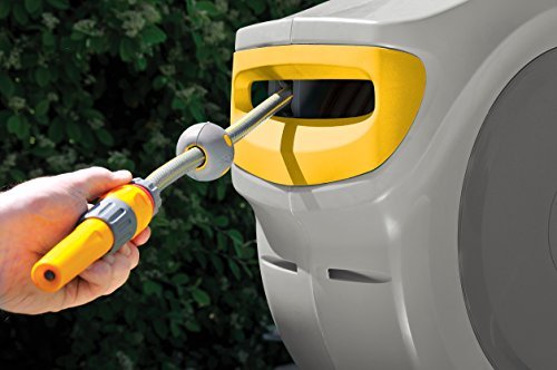 Additionally, the hose box is wall-mounted therefore, providing access to the 180-degree swivel feature. You can water your garden or wash your car without the hose twisting into knots and causing tears. If you need to take the hose to store inside over winter which we strongly advise, the hose box can be easily disengaged from the wall bracket without to much hassle.