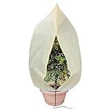 Tesmotor Winter Plant Fleece Frost Protection Cover, Plant Warming Jackets 80 x 100CM