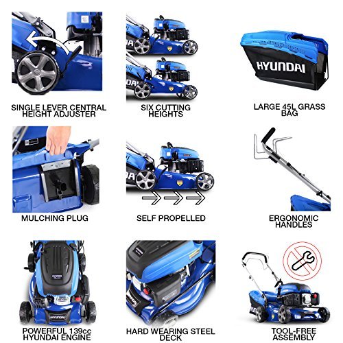 Overall this Hyundai HYM430SP 4-stroke Petrol Lawn Mower has got be be one of the best affordable lawnmowers currently available and in terms of small petrol models, we struggled to find a better model to recommend. Its also worth noting that this model comes with 3 years warranty for full peace of mind.